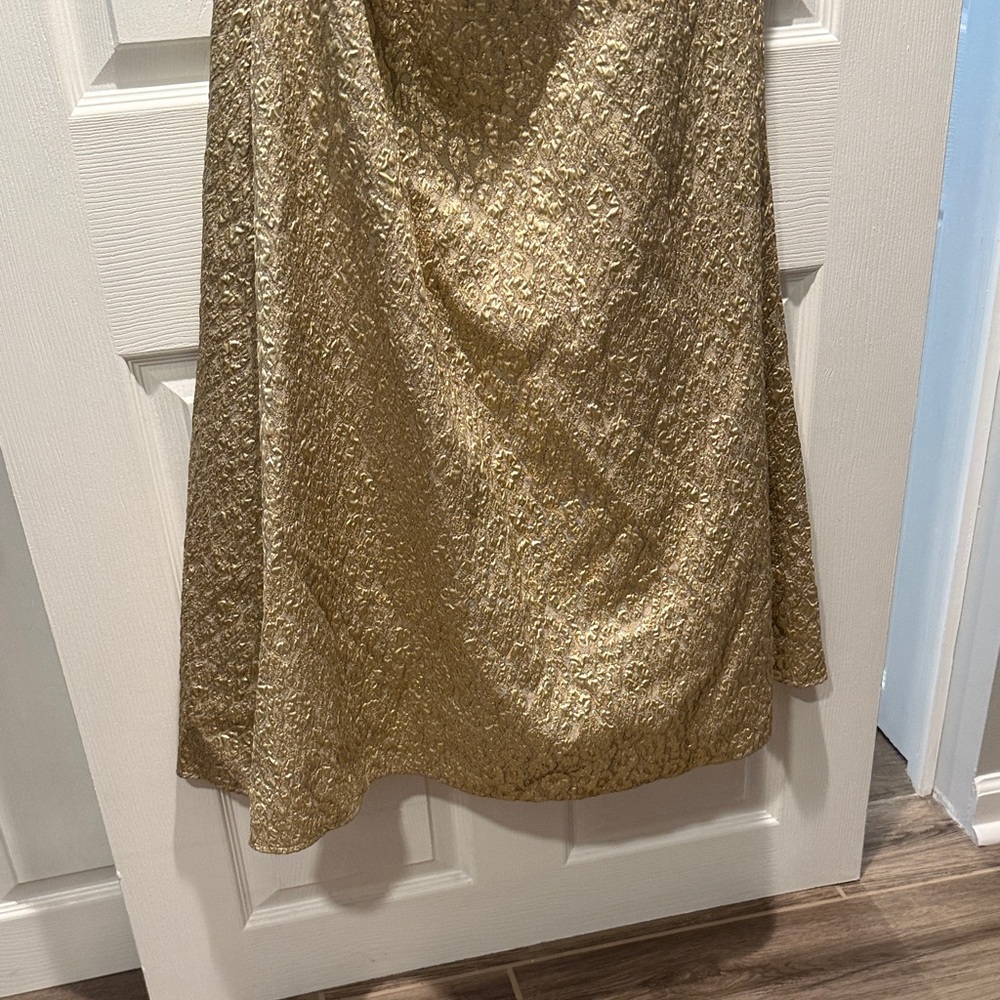 David Meister Gold Strapless Dress - Picture 5 of 8